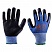 превью Перчатки рабочие с защитой от порезов Jeta Safety трикотажные с нитриловым покрытием синие (13 класс, 4 нити, размер 9, L)