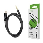 Переходник AUX, jack 3.5 (M) – Type-C, 1 м, VIXION PRO VX-10c, черный, 02786