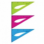 Треугольник 30×18 см гибкий BRAUBERG «FLEX», пластиковый, ассорти, европодвес, 210677