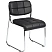 превью Стул офисный Комус Мебель (Easy Chair) 803 чёрный (искусственная кожа, металл хромированный)