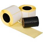 Термотрансферные этикетки ПГЛ 58×40 (4 шт. )+риббон WAX 60×100 в комплекте