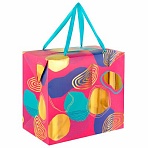 Пакет-коробка подарочный (1 штука) «Яркий», 22.5×13.5×20 см, тиснение фольгой, ламинация