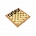 превью Настольная игра шахматы нарды шашки 3в1 Miland деревянные, поле 24см P00028