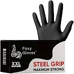 Перчатки одноразовые нитрил Steel Grip цв. черный (50 пар/уп)р. XXL, ПС
