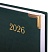 превью Ежедневник датированный 2026 А5 138×213мм BRAUBERG Senator, под кожу, зеленый