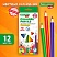 превью Карандаши цветные BRAUBERG KIDS NEW, 12 цветов, трехгранные, грифель 3 мм