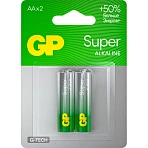 Батарейки GP Super AA/316/LR6, 1.5В, алкалиновые, 2 шт. в блистере