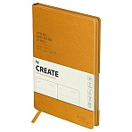 Ежедневник недатированный, А5, 136л., твердый переплет, кожзам, BG «Create. Orange», оранжевый, цветной срез