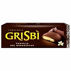 Печенье песочное GRISBI «Vaniglia» с тёмным шоколадом и ванильным кремом 135 г, ИТАЛИЯ