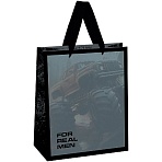 Пакет подарочный 18×23×10см MESHU «For man», выборочный лак, матовая ламинация