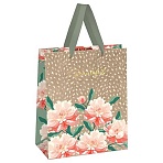 Пакет подарочный 18×23×10см MESHU «Flowers», фольга, крафт