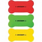 Стиратели магнитные для магнитно-маркерной доски ЮНЛАНДИЯ «Косточка», 55×110 мм, КОМПЛЕКТ 3 ШТ., ассорти