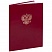 превью Папка адресная бумвинил с гербом России, формат А4, бордовая, индивидуальная упаковка