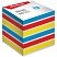 превью Блок для записи на склейке Berlingo «Rainbow», 8×8×8см, цветной