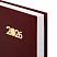 превью Ежедневник датированный 2026 145×215 мм, А5, STAFF, обложка бумвинил, бордовый