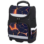 Ранец ЮНЛАНДИЯ WISE, 1 отделение, 3 кармана, устойчивое дно, Volcano split, 37×29х15 см