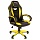 Кресло компьютерное BRABIX «Blaze GM-162», ткань TW/экокожа, черное/желтое, 532579