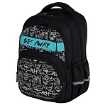 Рюкзак BRAUBERG MOTION, 2 отделения, 3 кармана, «Get away», СВЕТООТРАЖАЮЩИЙ ПРИНТ, 41×28х17 см