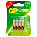 Батарейка GP Super AAA (LR03) 24A алкалиновая, BC4 (промо 3+1)