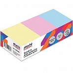 Стикеры 76×51 мм Attache Economy пастельные 3 цвета (12 блоков по 100 листов)