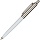 Ручка шариковая автоматическая металл. корп. белый серебристый, синяя