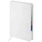 Ежедневник датированный 2026 А5 148×218 мм, GALANT «White», под кожу, белый