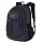 Рюкзак BRAUBERG HIGH SCHOOL универсальный, 3 отделения, черный, синие детали, 46×31х18 см