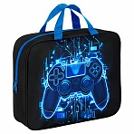 Папка на молнии с ручками BRAUBERG KIDS А4, 1 отделение, полиэстер, 80 мм, Digital gamepad