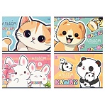 Альбом для рисования 08л., А4, на скрепке BG «Kawaii»