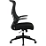 превью Кресло для руководителя Комус Мебель (Easy Chair) 635 чёрное (сетка/ткань, пластик)