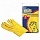 Перчатки резиновые, без х/б напыления, рифленые пальцы, размер M, желтые, 30г БЮДЖЕТ, AZUR, 92120