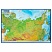 превью Карта России физическая 157×107 см, 1:5.5М, с ламинацией, интерактивная, европодвес, BRAUBERG