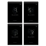 Блокнот А6 60л. на гребне BG «Just black»