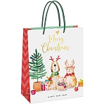 Пакет подарочный 26×32×12см MESHU «NY greetings», фольга, глянцевая ламинация