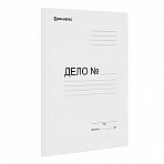 Скоросшиватель картонный BRAUBERG, гарантированная плотность 300 г/м2, белый, до 200 листов