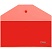 превью Папка-конверт на кнопке СТАММ С6, 180мкм, пластик, прозрачная, красная