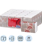 Полотенца бумажные д/дисп. FOCUS Premium Z-сл 2 сл 24×21.5см 200л/20пач/уп