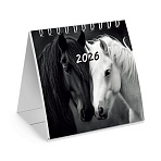 Календарь-домик настольный на гребне, 2026 г., BRAUBERG, 101×101 мм, «Символ 2026»