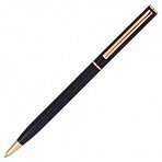 Ручка бизнес-класса шариковая BRAUBERG «Slim Black», корпус черный, узел 1 мм, линия письма 0.7 мм, синяя