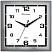 превью Часы настенные ход плавный, Камелия «Серебро 2», квадратные, 29×29×3.5, серебристая рамка