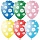 Воздушные шары, 25шт., M12/30см, Поиск «Ромашки», пастель+декор, растровый рисунок