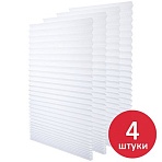 Жалюзи-плиссештора бумажная самоклеящаяся КОМПЛЕКТ 4 шт. BRABIX60×180 смЭКО80 г/м2цвет белый700004