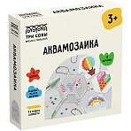 Аквамозаика ТРИ СОВЫ «Единорог», набор инструментов, трафареты, картонная коробка 12×12см