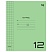 превью Тетрадь 12л., крупная клетка BG «UniTone. Green», пластиковая прозрачная обложка