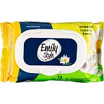 Бумага туалетная влажная Emily Style растворяющаяся, с крышкой 72шт/уп