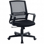 Кресло оператора Helmi HL-M07 «Comfort», ткань, спинка сетка черная/сиденье TW черная, механизм качания