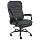Кресло офисное BRABIX PREMIUM «Strong HD-009», НАГРУЗКА до 200 кг, экокожа черная, ткань серая