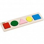 Развивающая игрушка ТРИ СОВЫ Сортер «Фигуры», дерево, 5 деталей