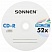 превью Диски CD-R SONNEN 700Mb 52x Cake Box (упаковка на шпиле) КОМПЛЕКТ 25шт