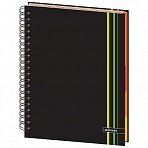 Бизнес-тетрадь Mariner Ambition 6 Зеленые полоски А4 150 листов черная в клетку и в линейку на спирали 5 разделителей (200×274 мм)
